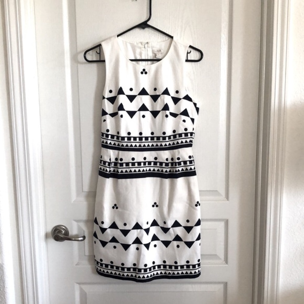 J Crew Factory Textured Cotton Dress Sz 2